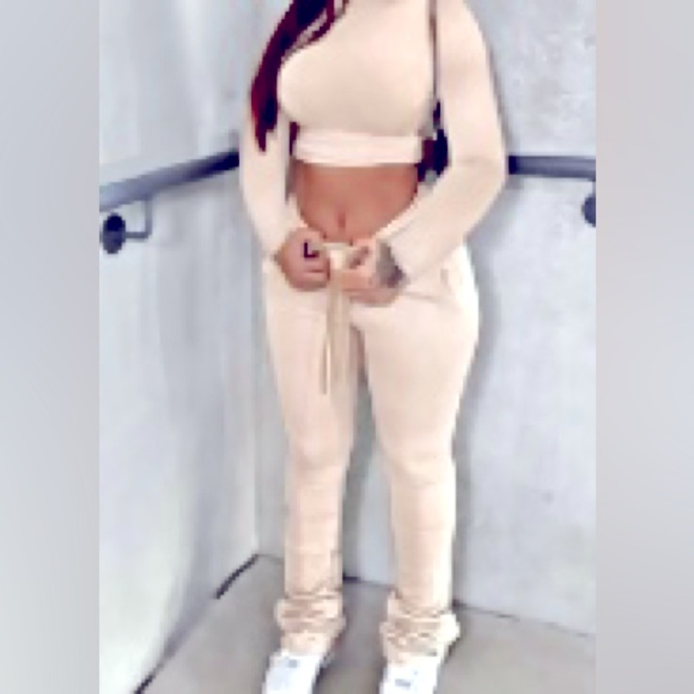 Khaki matching pant set
